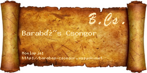 Barabás Csongor névjegykártya