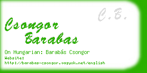 csongor barabas business card