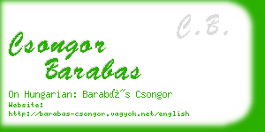 csongor barabas business card